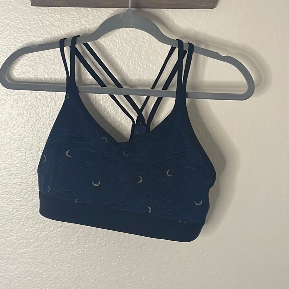Navy Gold Moon Terrace Luxe Mesh Bra